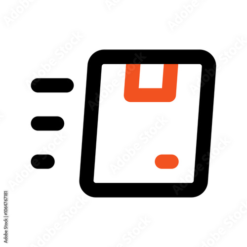 fast delivery line color icon