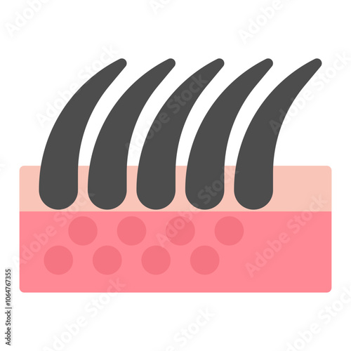 Hair icon vector image. Can be used for Cosmetology.