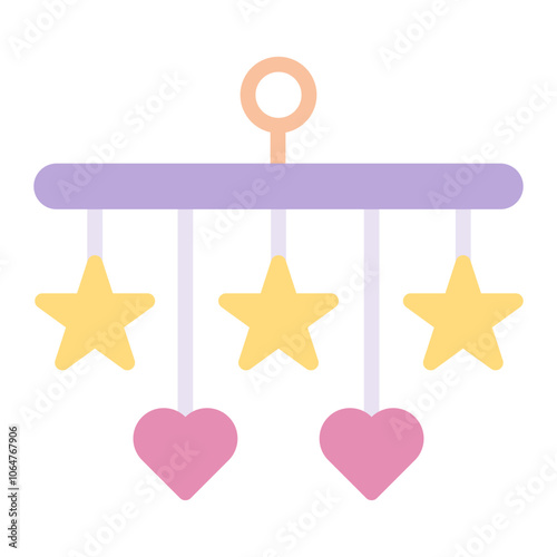 Crib Mobile icon vector image. Can be used for Maternity.