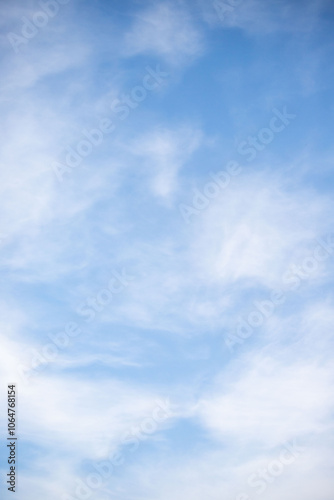 A blue sky with white clouds