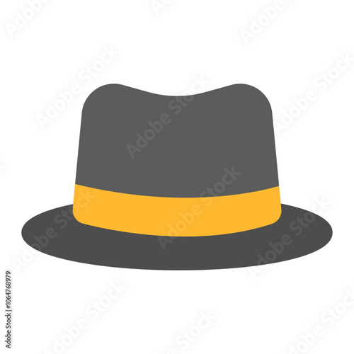 Noir Hat icon vector image. Can be used for Crime Investigation.