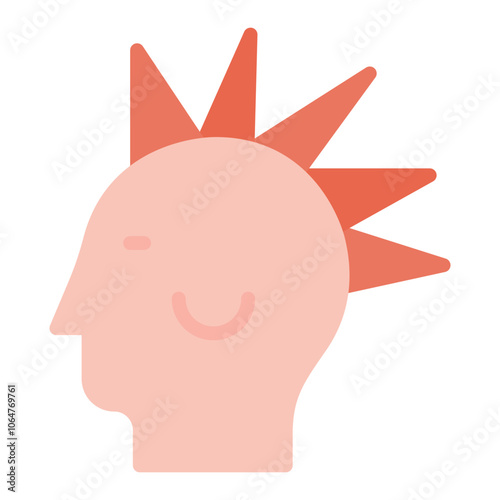 Punk icon vector image. Can be used for Artist Studio.