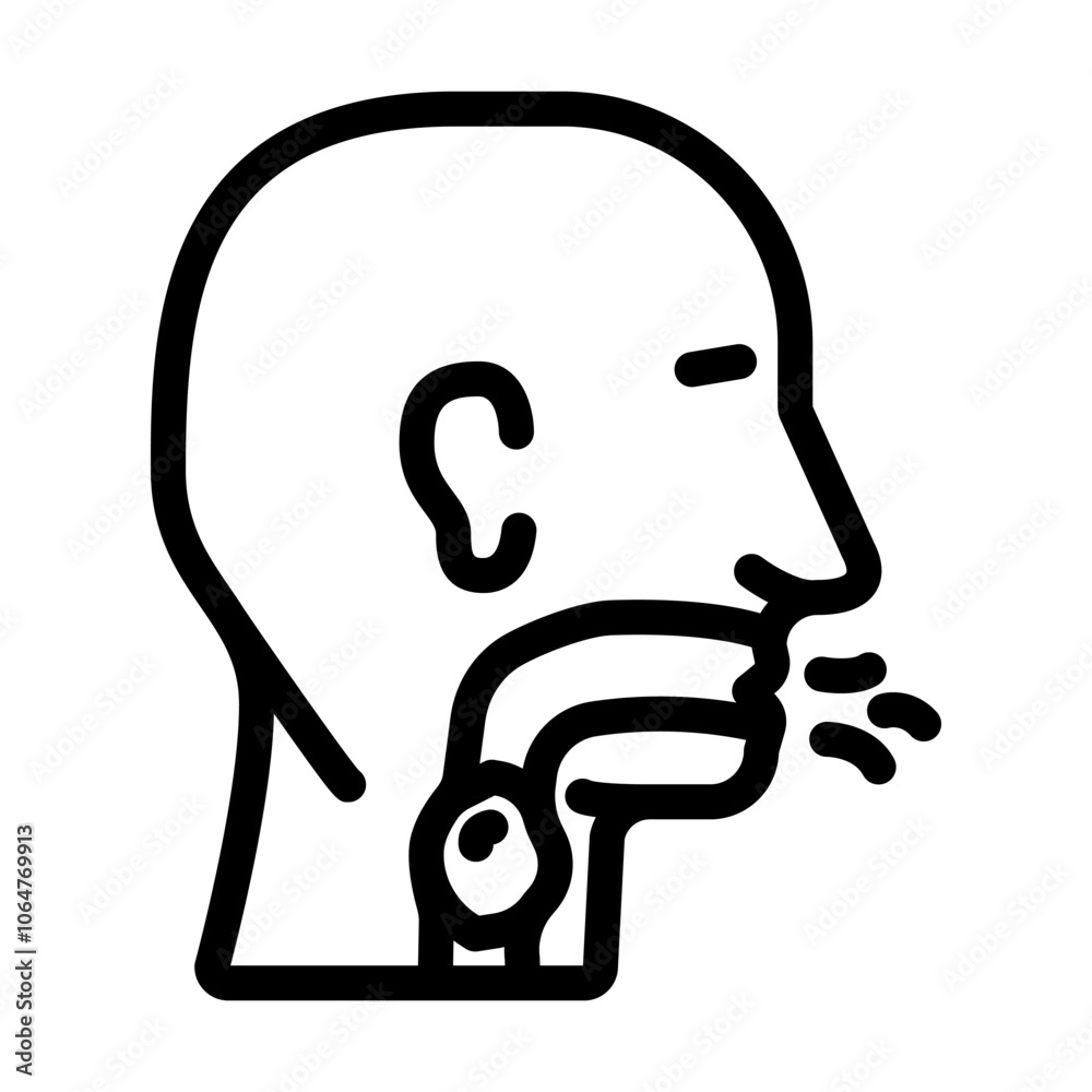 choking household injury accident line icon vector. choking household injury accident sign. isolated contour symbol black illustration choking household injury accident line icon vector. choking household injury accident sign. isolated contour symbol black illustration