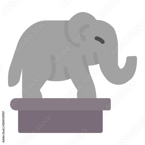 Elephant Circus icon vector image. Can be used for Water Park.