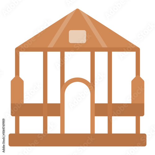 Gazebo icon vector image. Can be used for Water Park.