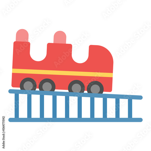 Roller Coaster Car icon vector image. Can be used for Water Park.