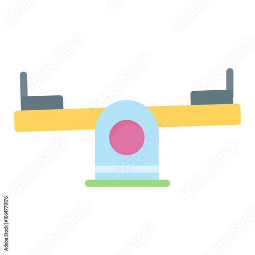 Seesaw icon vector image. Can be used for Water Park.