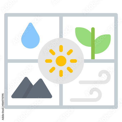 Natural Resources icon vector image. Can be used for Geography.