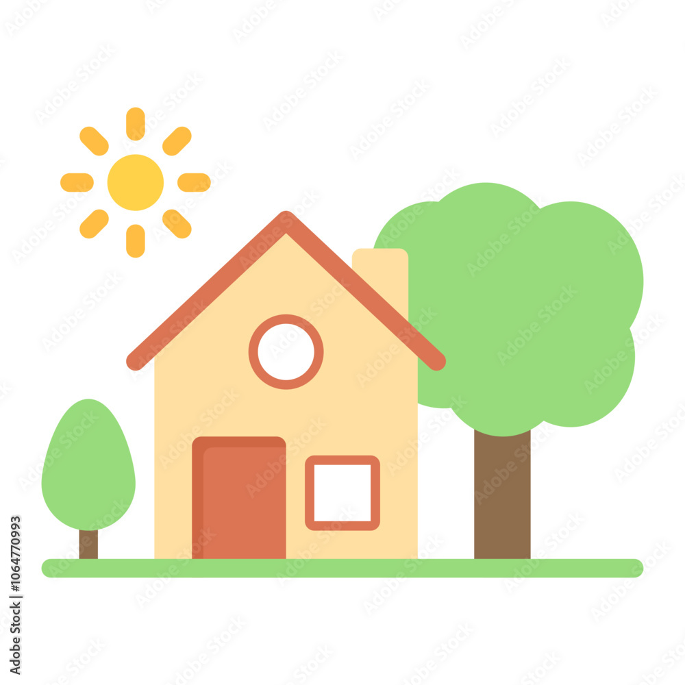 Village icon vector image. Can be used for Geography. Village icon vector image. Can be used for Geography.