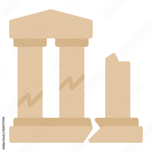 Ruins icon vector image. Can be used for Archeology.