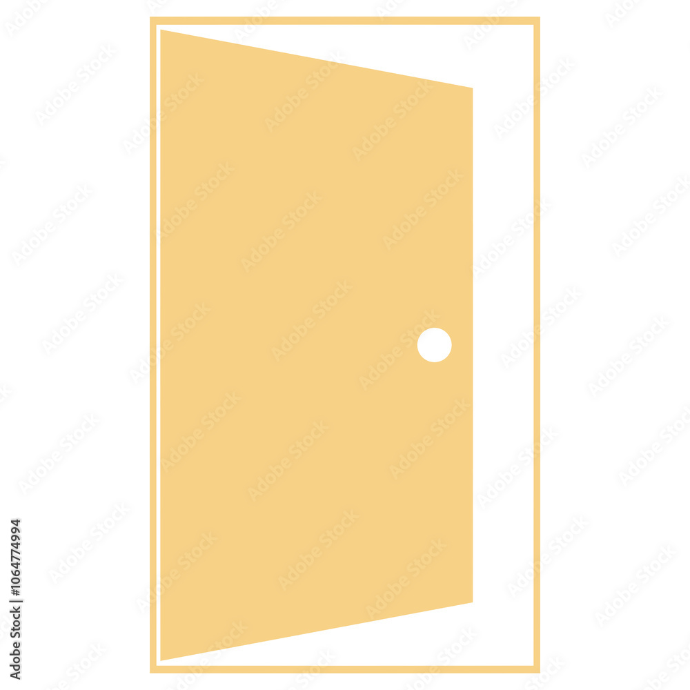 khaki silhouette open door icon khaki silhouette open door icon
