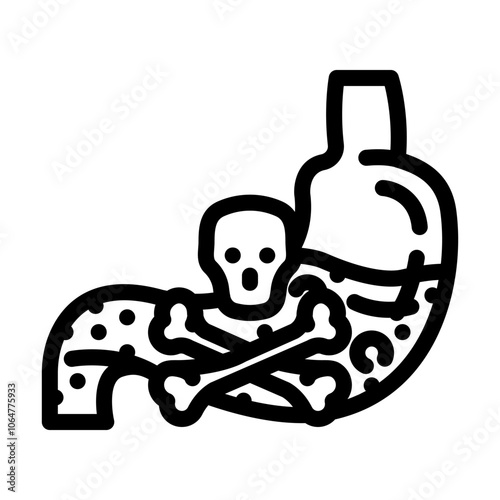 ingestion harmful substances line icon vector. ingestion harmful substances sign. isolated contour symbol black illustration