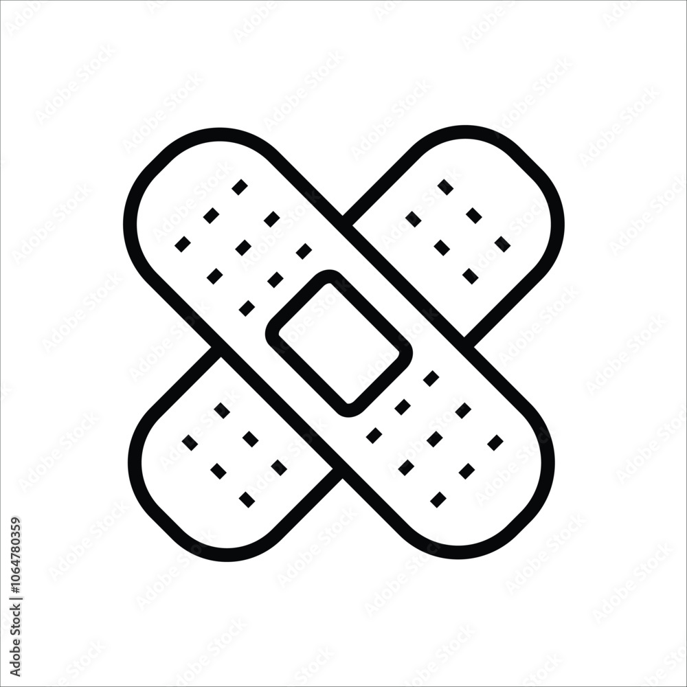 bandage vector icon line template bandage vector icon line template