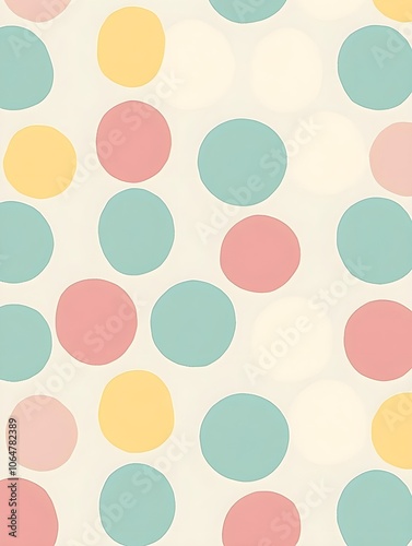 A pastel-colored background with white polka dots, giving a cheerful and retro feel, ideal for fun, youthful designs