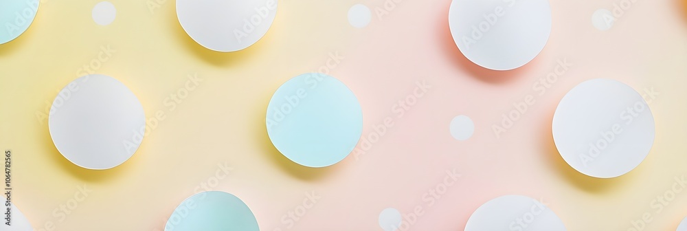 A pastel-colored background with white polka dots, giving a cheerful and retro feel, ideal for fun, youthful designs A pastel-colored background with white polka dots, giving a cheerful and retro feel, ideal for fun, youthful designs