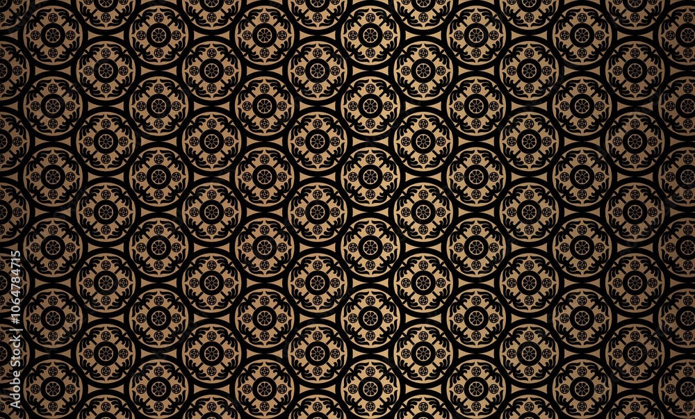 Islamic Black and gold ornament. Ornament for fabric, wallpaper, packaging, decorative printing. Islamic Black and gold ornament. Ornament for fabric, wallpaper, packaging, decorative printing.