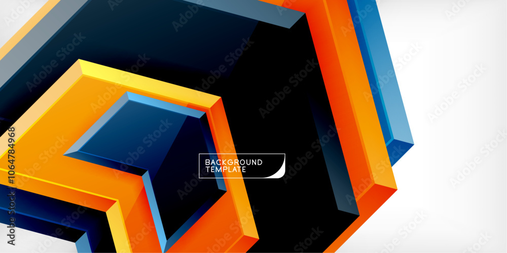 Vector 3d arrow techno design template Vector 3d arrow techno design template