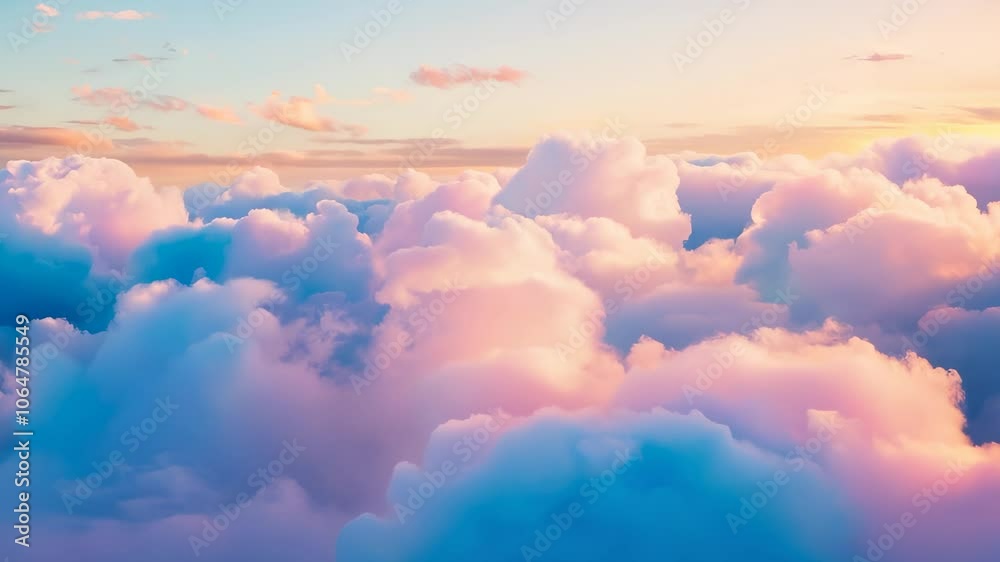aerial photography pink clouds at sunset. camera flight above the cloud line. dreams fairy tale concept. beautiful landscape nature clouds in the sky with a pink tint aerial photography pink clouds at sunset. camera flight above the cloud line. dreams fairy tale concept. beautiful landscape nature clouds in the sky with a pink tint