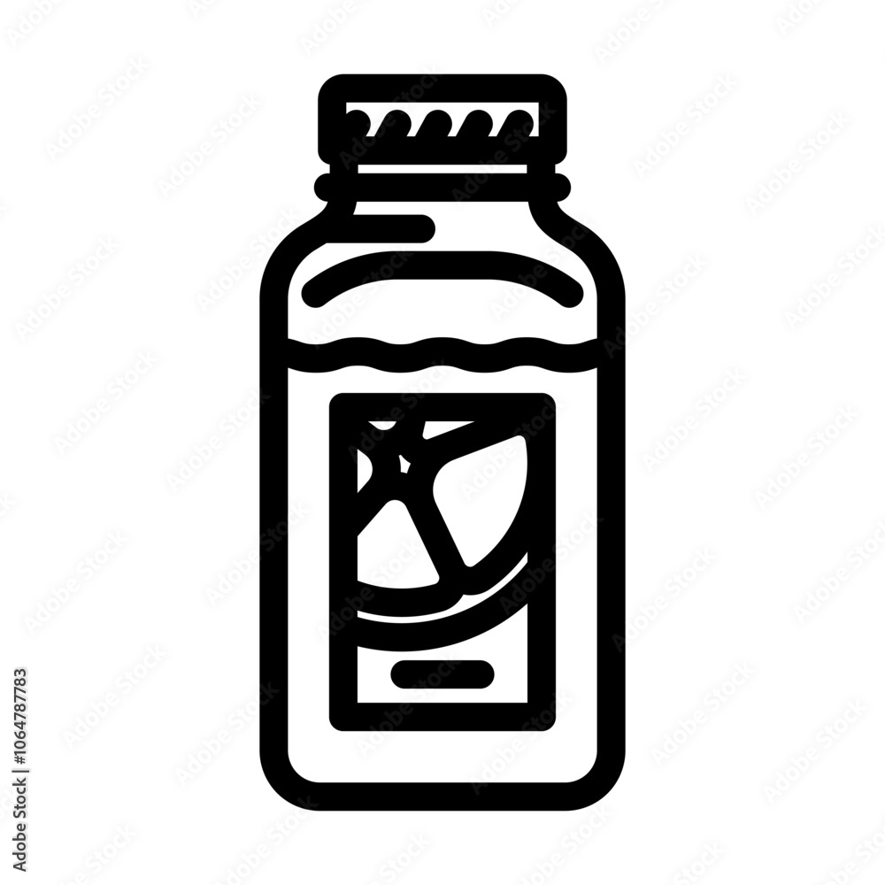 juice raw foodist line icon vector. juice raw foodist sign. isolated contour symbol black illustration