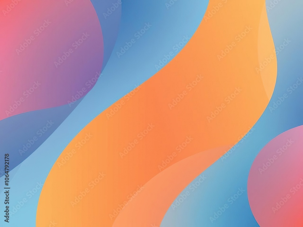 Gradient color palette with abstract shapes, abstract, vibrant hues, gradient