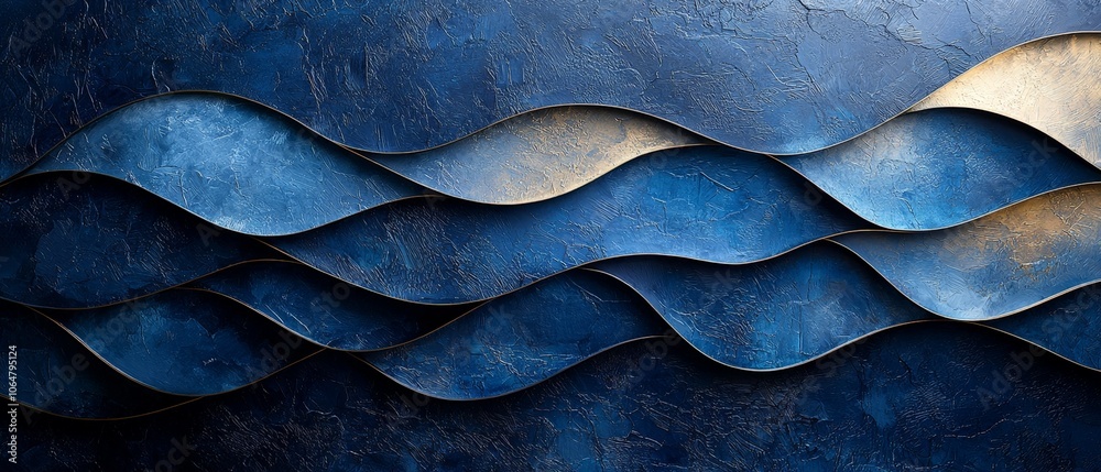 A textured blue wave design with layered curves, creating a modern artistic appearance. A textured blue wave design with layered curves, creating a modern artistic appearance.