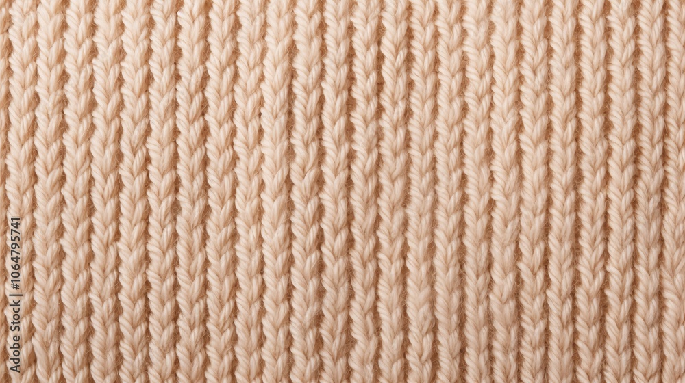 Detailed view of a knitted fabric texture, showcasing the woven pattern and soft, comforting appearance Detailed view of a knitted fabric texture, showcasing the woven pattern and soft, comforting appearance