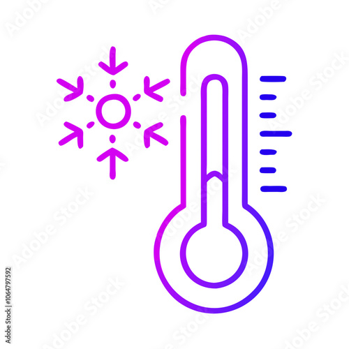 Vector illustration of a medical thermometer icon design, perfect for healthcare and clinical-related projects. Ideal for health icons, diagnostic tools, and patient care themes.