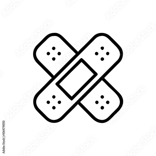 High-quality bandage vector illustration for medical graphics, perfect for healthcare designs, first aid visuals, and wound care projects. Ideal for hospitals and clinics.