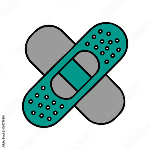 High-quality bandage vector illustration for medical graphics, perfect for healthcare designs, first aid visuals, and wound care projects. Ideal for hospitals and clinics.
