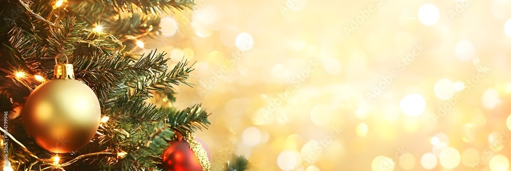 A soft focus background of golden bokeh lights, creating a warm, festive ambiance suitable for celebrations.