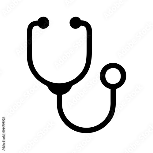 Detailed stethoscope vector illustration for medical purposes. Ideal for healthcare, hospital, and clinical graphics, this design suits various professional and creative uses.