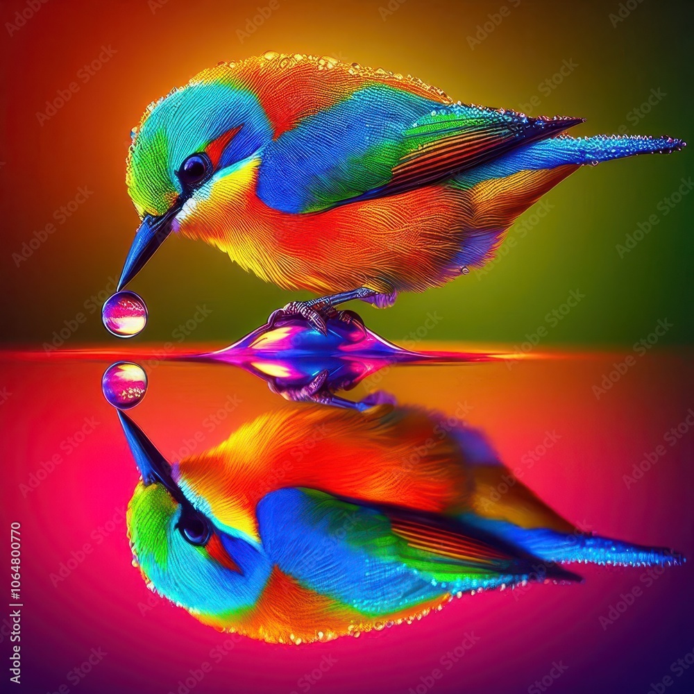 Obraz premium bird image reflection