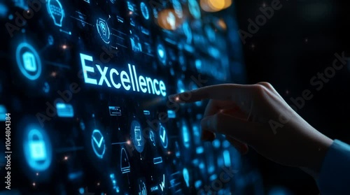 Business excellence concept, excellence quality service
