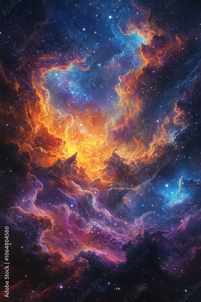 Stunning Cosmic Nebula with Vibrant Colors and Intricate Patterns in Deep Space Captured in High Resolution Stunning Cosmic Nebula with Vibrant Colors and Intricate Patterns in Deep Space Captured in High Resolution