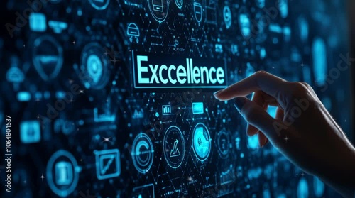Business excellence concept, excellence quality service