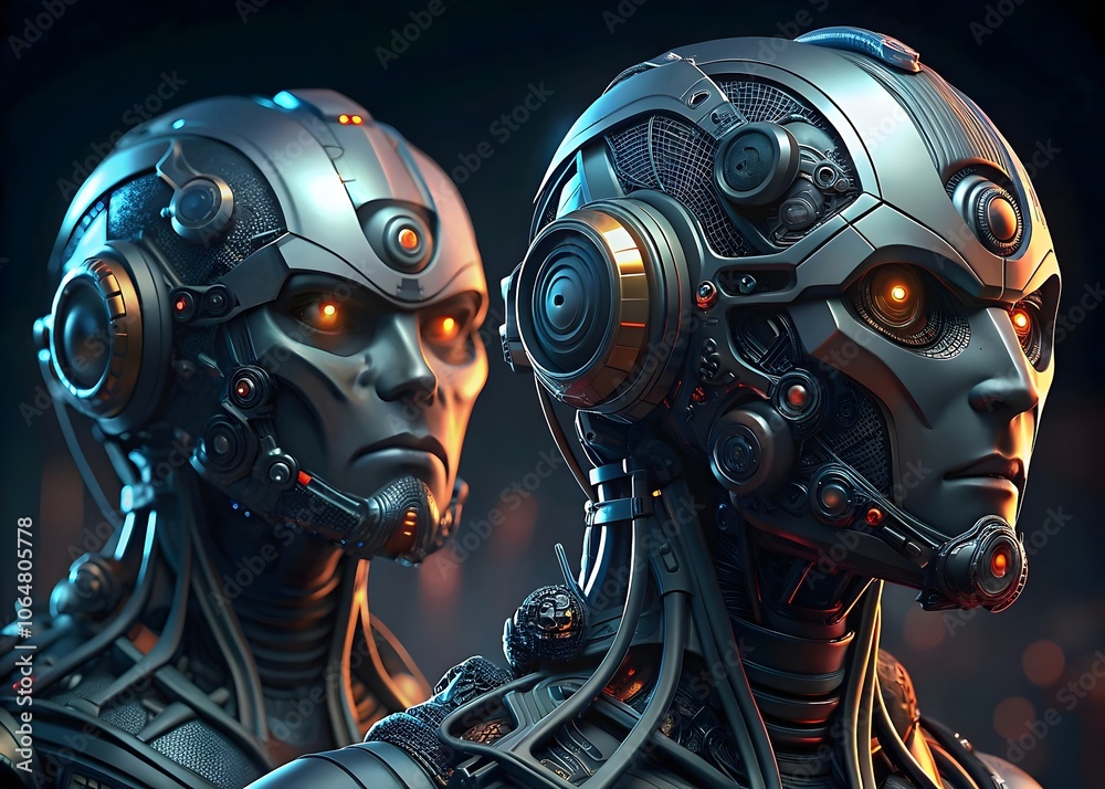 Futuristic Robots Cybernetic Design Advanced Technology Engineering Art Futuristic Robots Cybernetic Design Advanced Technology Engineering Art