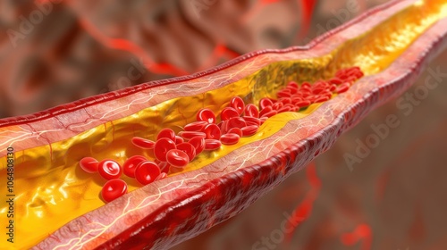 Arteriole: This small artery branch connects to capillaries and regulates blood flow and pressure through its strong, muscular walls.
 photo