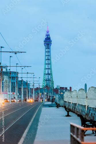 Blackpool Tower Is One Of The Most Famous Landmarks In The United Kingdom Seen At Night photo