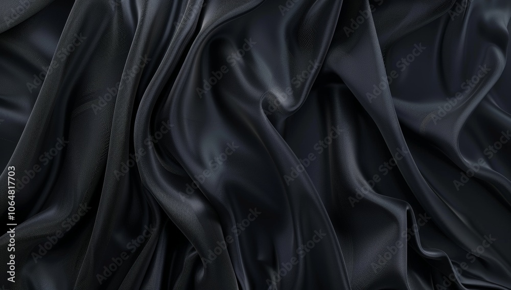Fototapeta premium Black Satin Drape