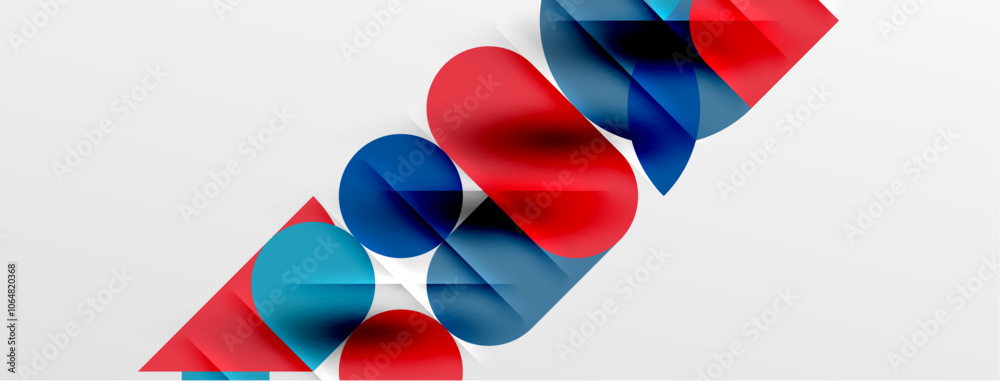 Round shapes, circles and lines minimal geometric background. Vector Illustration For Wallpaper, Banner, Background, Card, Book Illustration, landing page Round shapes, circles and lines minimal geometric background. Vector Illustration For Wallpaper, Banner, Background, Card, Book Illustration, landing page
