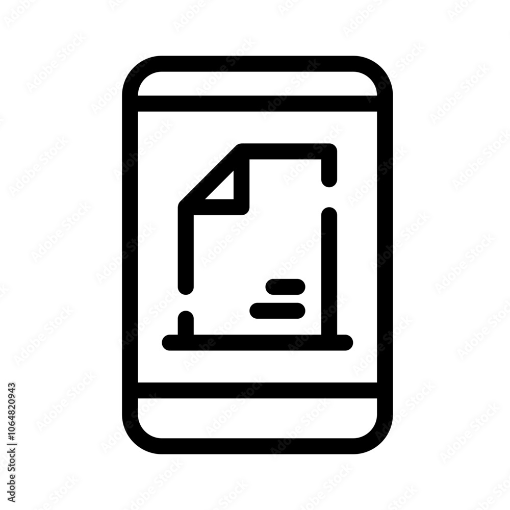 Icon Mobile With Style Outline Icon Mobile With Style Outline