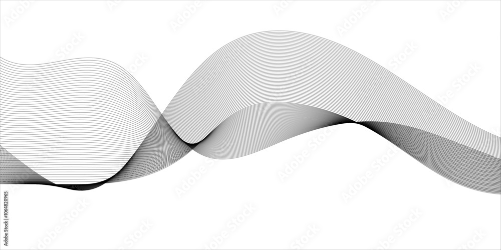 Fototapeta premium Wave flowing liquid line abstract background. Modern abstract vector wavy background.