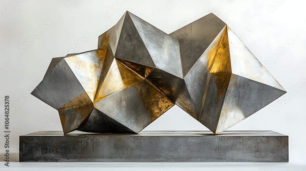 Modern sculpture displays geometric elegance and innovation Modern sculpture displays geometric elegance and innovation