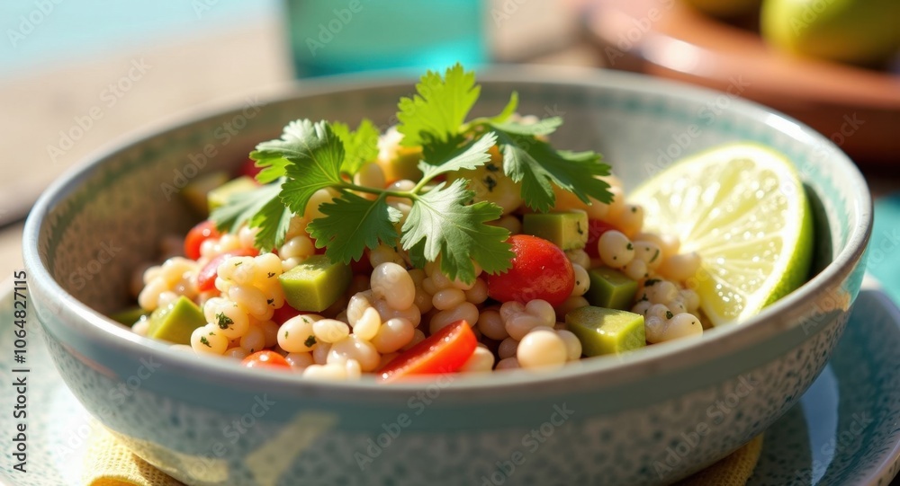 Fresh vegetable salad with couscous Fresh vegetable salad with couscous
