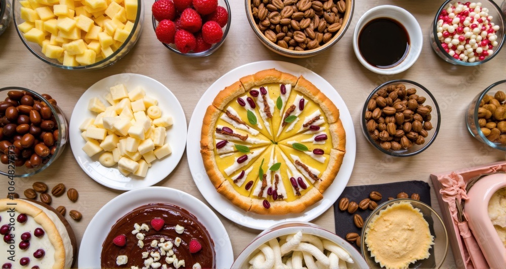 An assortment of desserts and snacks An assortment of desserts and snacks