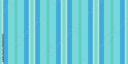 Blothes background vector pattern, primary lines textile fabric. Geat texture stripe vertical seamless in teal and cyan colors. photo