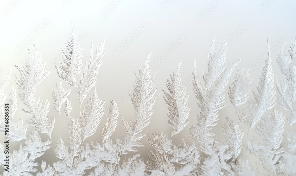 frost patterns on a windowpane