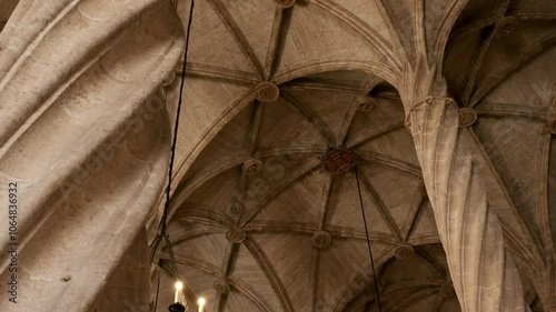 Interior gothic market ceiling Valencia