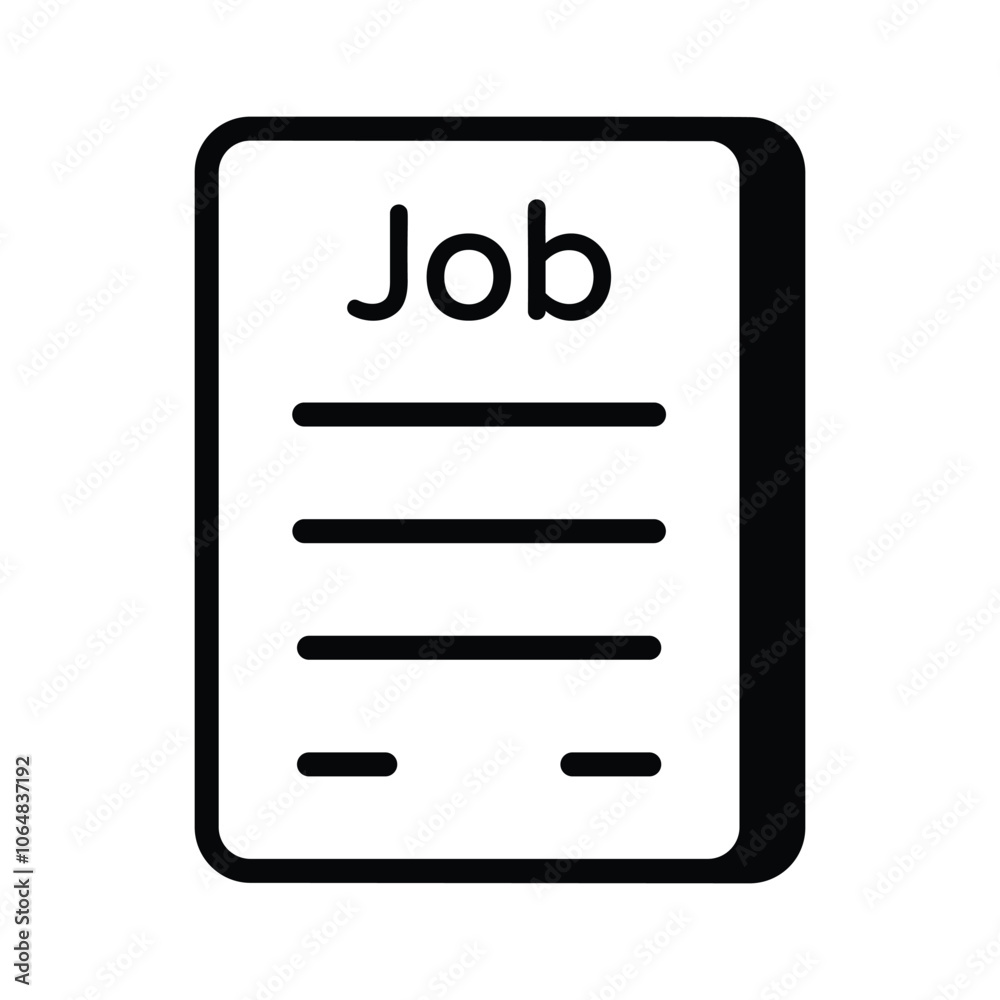 Document with Job title, symbolizing job applications or recruitment Document with Job title, symbolizing job applications or recruitment