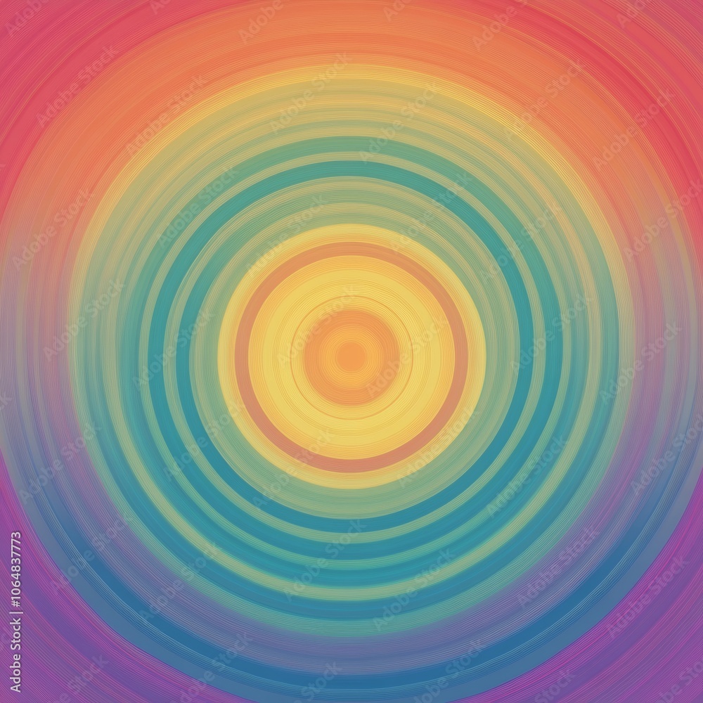 Abstract Circular Pattern with Rainbow Colors and Swirls Abstract Circular Pattern with Rainbow Colors and Swirls